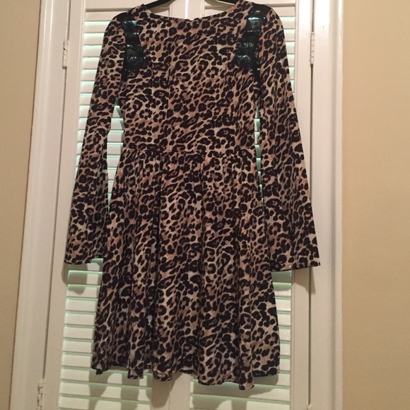 Target- leopard fit and flare dress size S