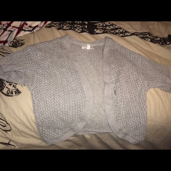 Gray Knit Cardigan
