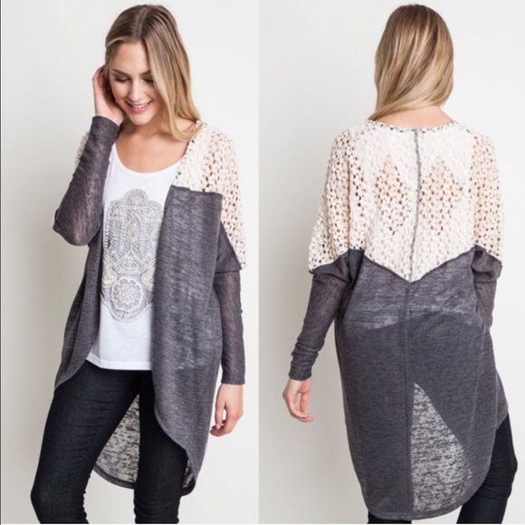 Bellanblue Sweaters - 🆕LEIA knit cardigan - CHARCOAL