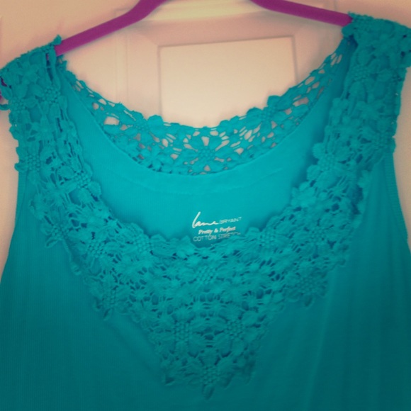 Lane Bryant Tops - Cotton Stretch Lace Tank