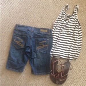 Seven Bermuda shorts