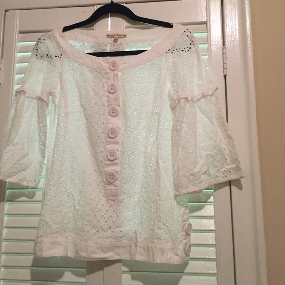 Nanette Lepore- eyelet top size 6