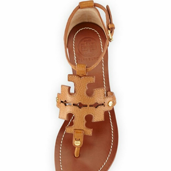 Tory Burch Tan Phoebe Gladiator Flat Thong Sandal - Picture 3 of 3
