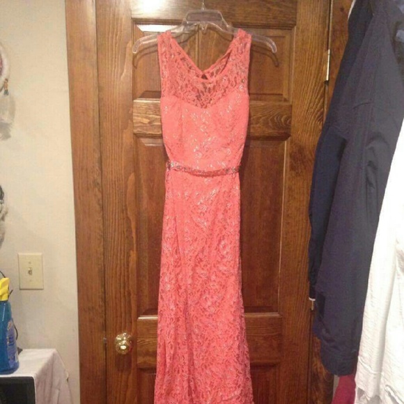 Coral prom dress