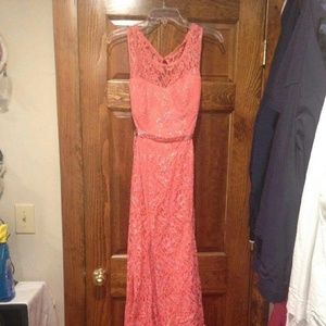 Coral prom dress