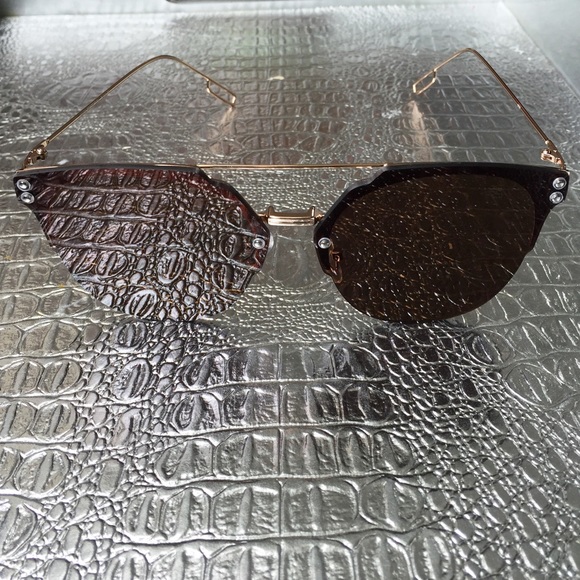 Brown & Gold Sunglasses - Picture 2 of 4