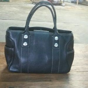 Michael Kors black leather handbag