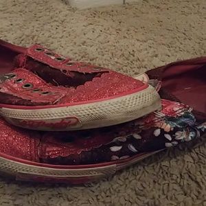 Red Authentic Ed Hardy Sneakers