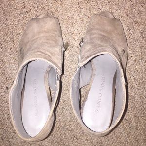 Grey suede Franco Sarto booties