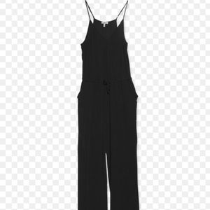 Silk black Joie wide-leg romper