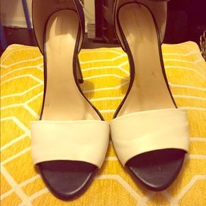 Zara black and white heels