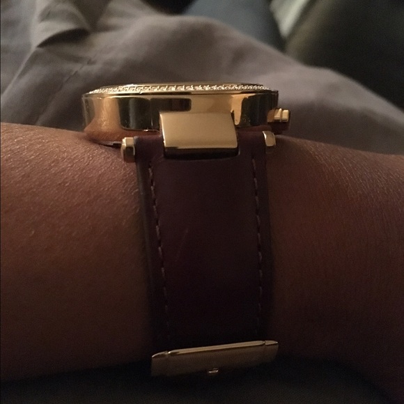 Michael Kors Monogram leather band watch - Picture 2 of 4