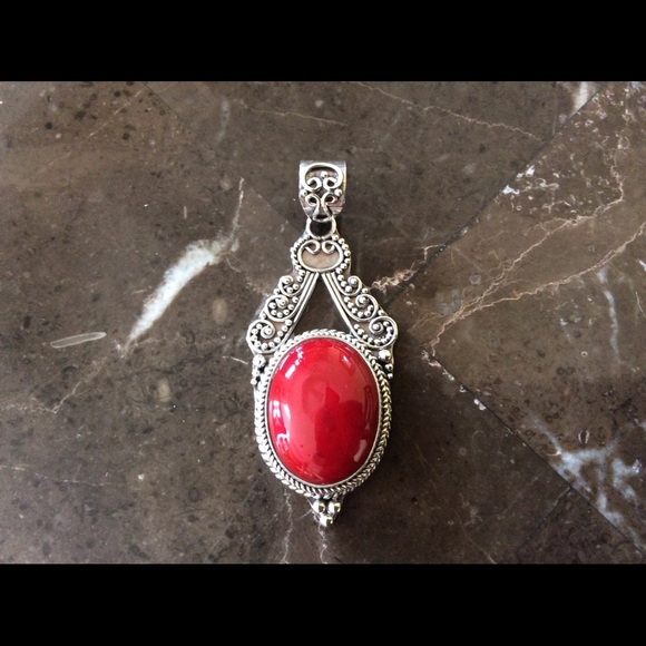 Artisan Crafted Genuine Sponge Coral Pendant