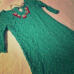 Mint lace dress
