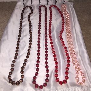 Vintage silk bead necklaces