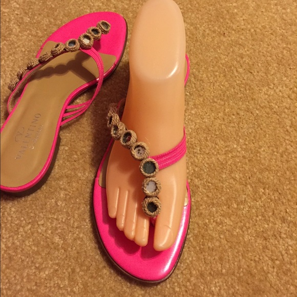 Auth. Valentino sandals,vintage glass elements 6.5