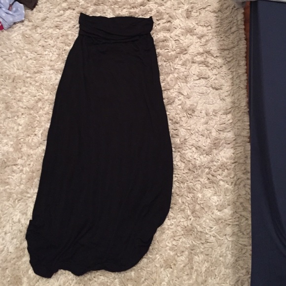 Black floor length maxi skirt