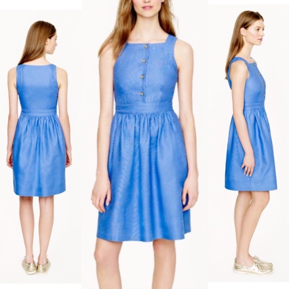Button-front Dress in Linen // by J. Crew