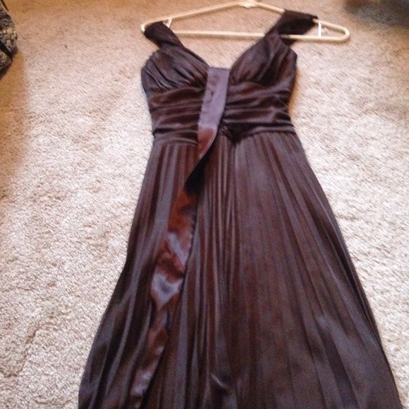 Brown Dress with Ribbon Belt - Picture 1 of 4