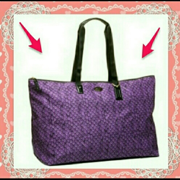 LAST COACH Purple Print XL Weekender Set
