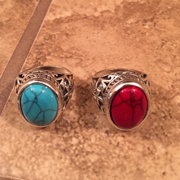 💋STATEMENT RINGS💋 GENUINE STONES - Picture 2 of 4