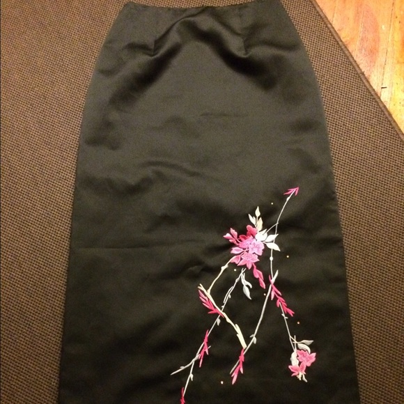 Gorgeous floor length satin skirt