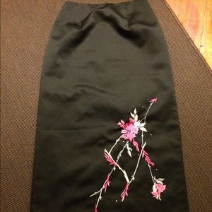 Gorgeous floor length satin skirt