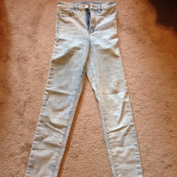 Acid Washed Blue H&M High Waisted Jeans