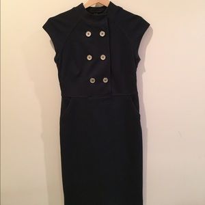 Bannana republic dress, navy blue, body shape