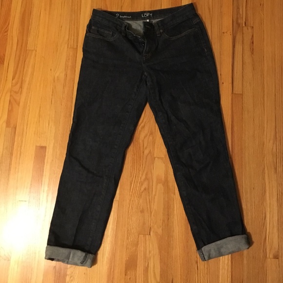 Dark wash Loft boyfriend jeans