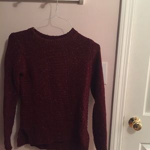 Textured Hollister burgundy sweater