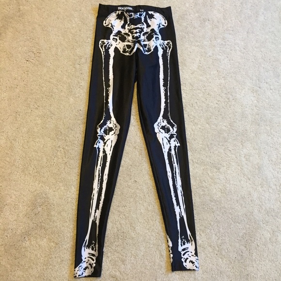 Blackmilk Pants - Blackmilk skeleton leggings