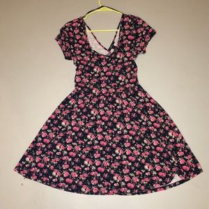 Black floral skater dress!