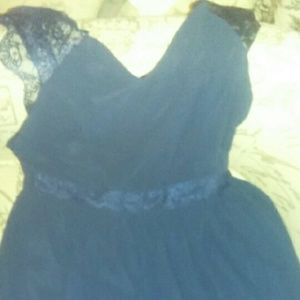 Blue silk shorty dress