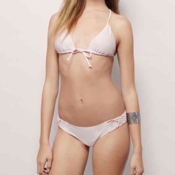 Tied front bikini set