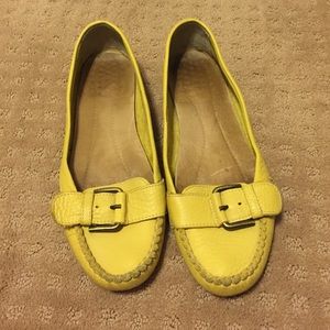 J Crew size 11 yellow driving moccasin