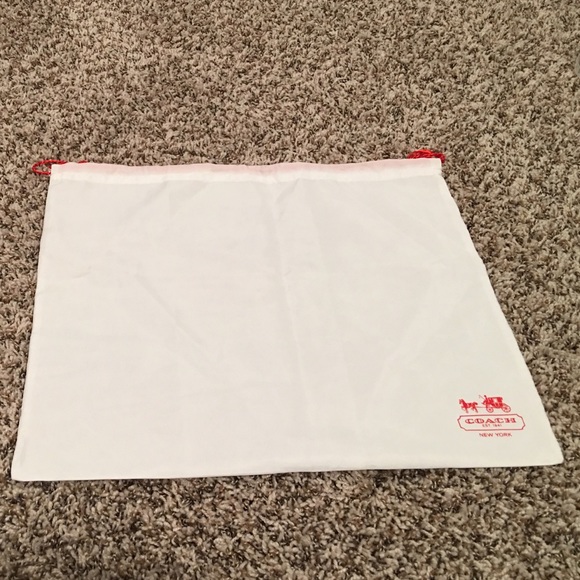 Coach silk cloth drawstring bag