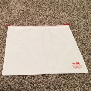 Coach silk cloth drawstring bag