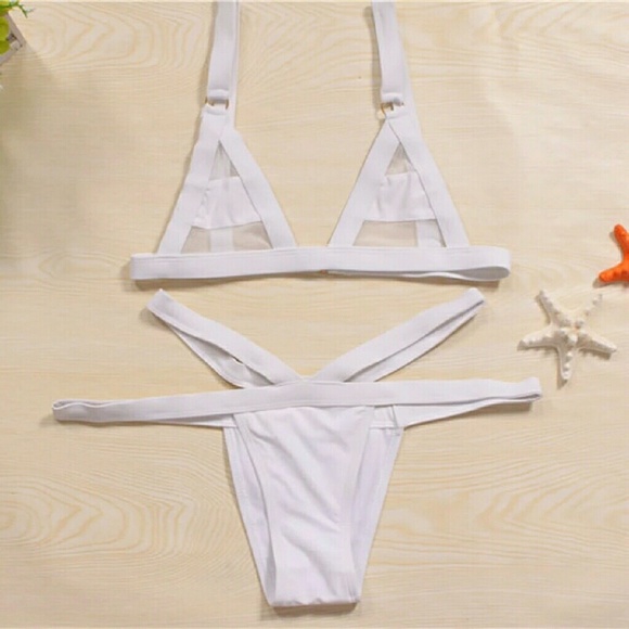 Sexy Thong Bikinis Hollow Out Swimwear Women - Picture 2 of 5