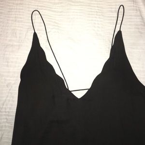 Urban outfitters black low-cut silk tank