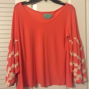 Judith March Coral Bell Sleeve Top