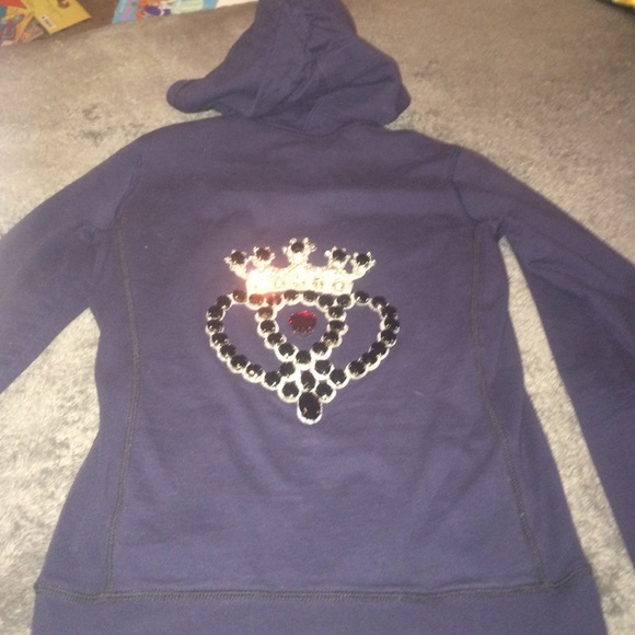 Twisted Heart zip up with giant gems