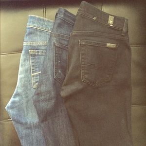 Lot of 3 pairs luxury denim jeans.