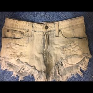 LF car mar denim shorts