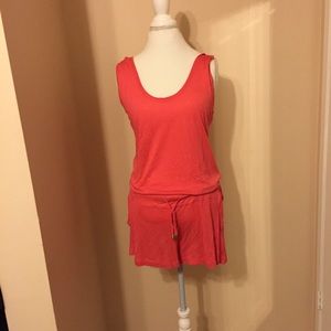 NWT BCBG MAXAZRIA CORAL ROMPER Hood & Waist Cord.