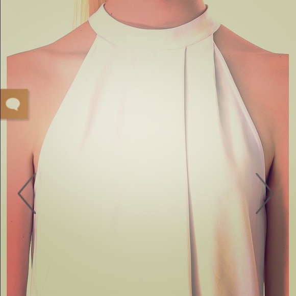 Bebe Pleated Trapeze Halter Top