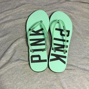 PINK Seafoam Green Flipflops