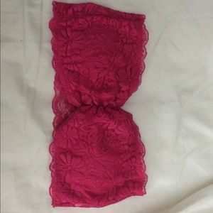 Pink lace bandeau