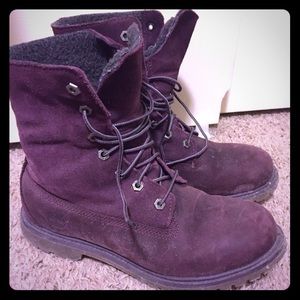 Timberland heavy red boots