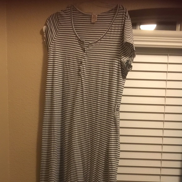 Long navy and cream maxi